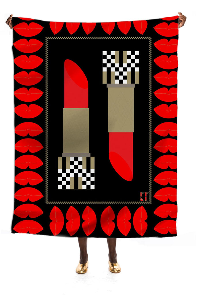 Red Lipstick vp silk scarf