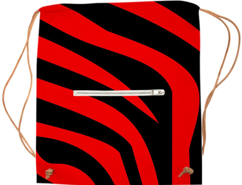 Black Red Zebra Sports Bag