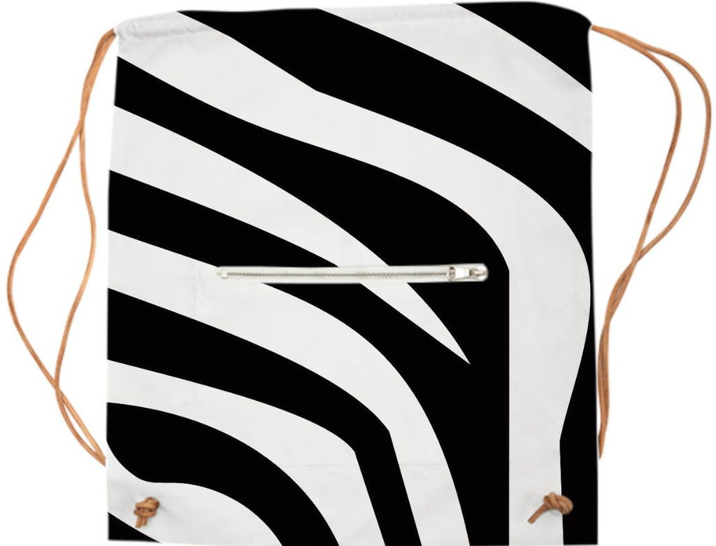 Black White Zebra Sports Bag