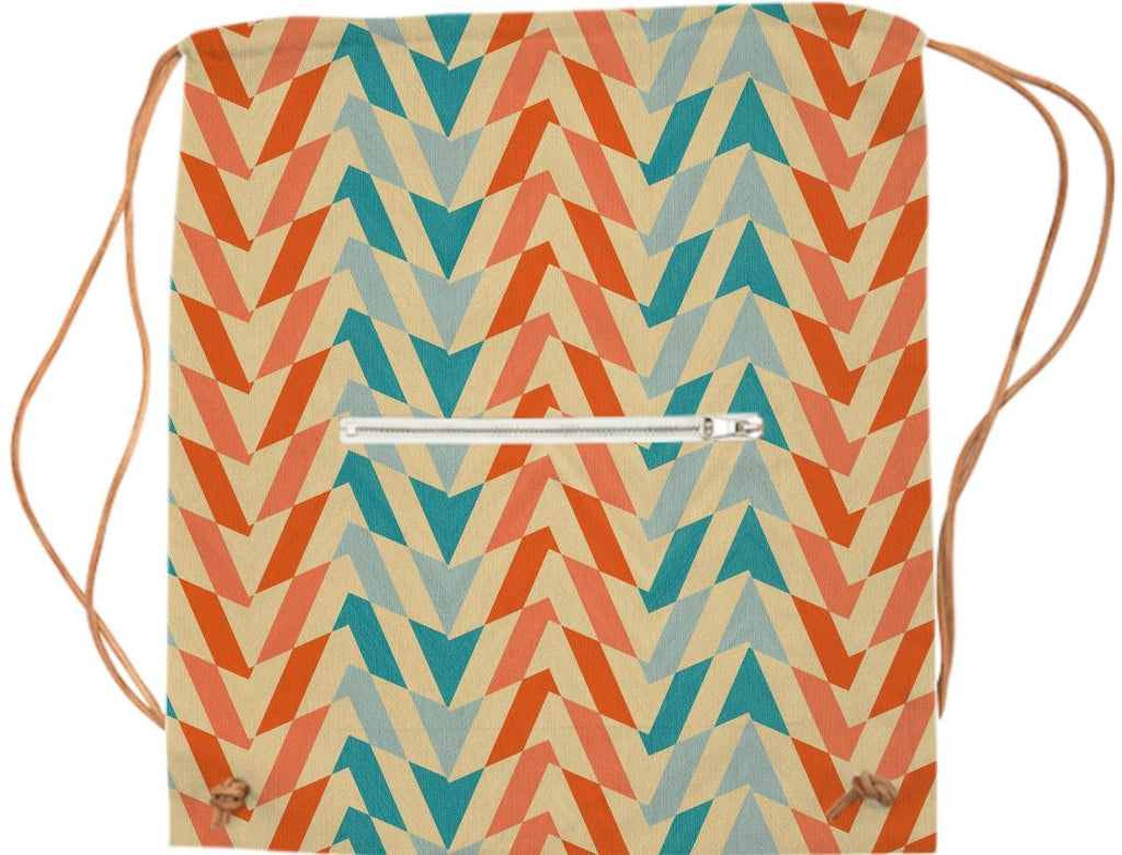 Blue and orange vintage pattern