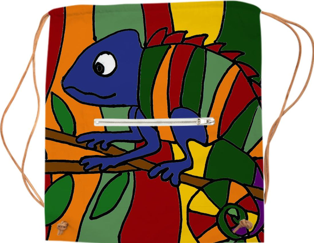 Colorful Chameleon Art Abstract Sports Bag