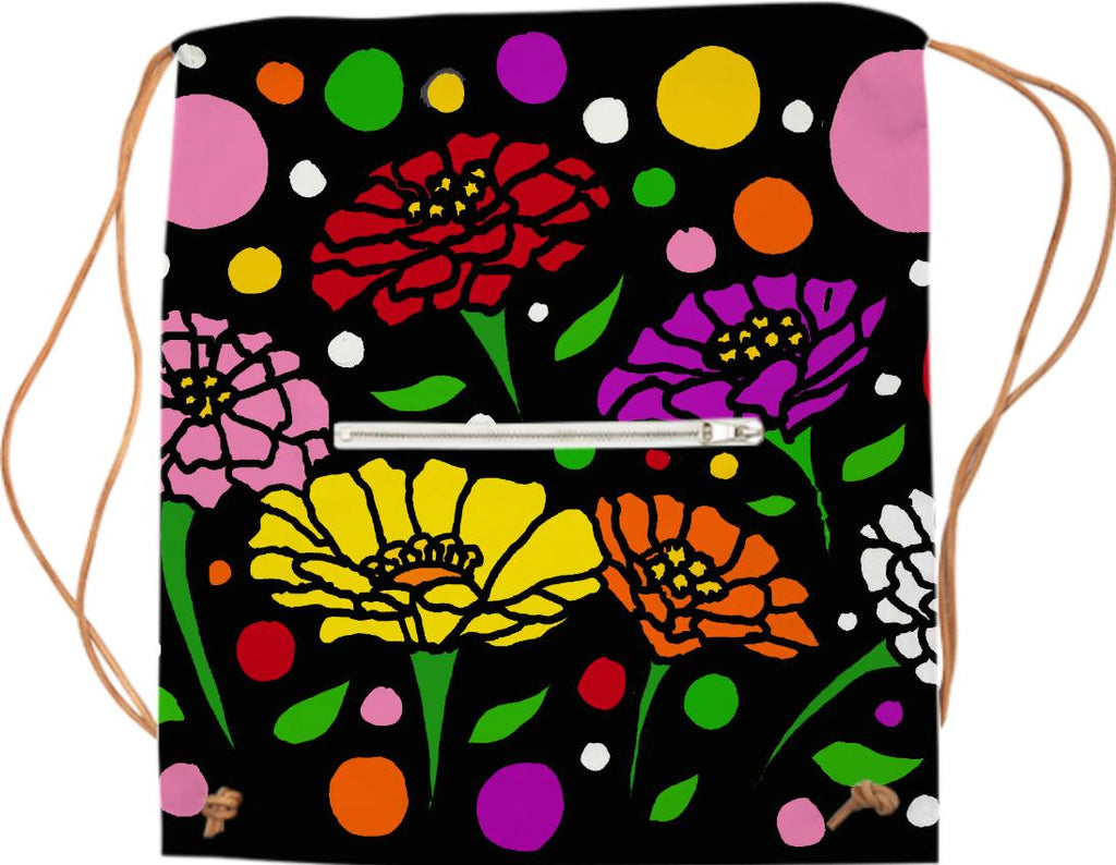 Colorful Zinnias Flowers Abstract Sports Bag