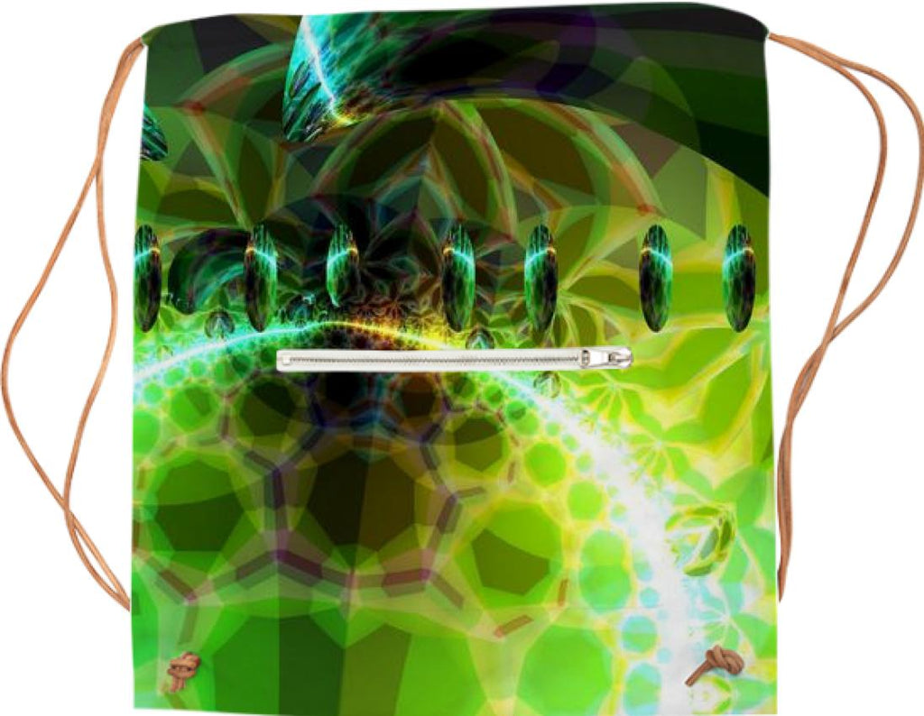 Dawn of Time Abstract Fractal Lime and Gold Emerge