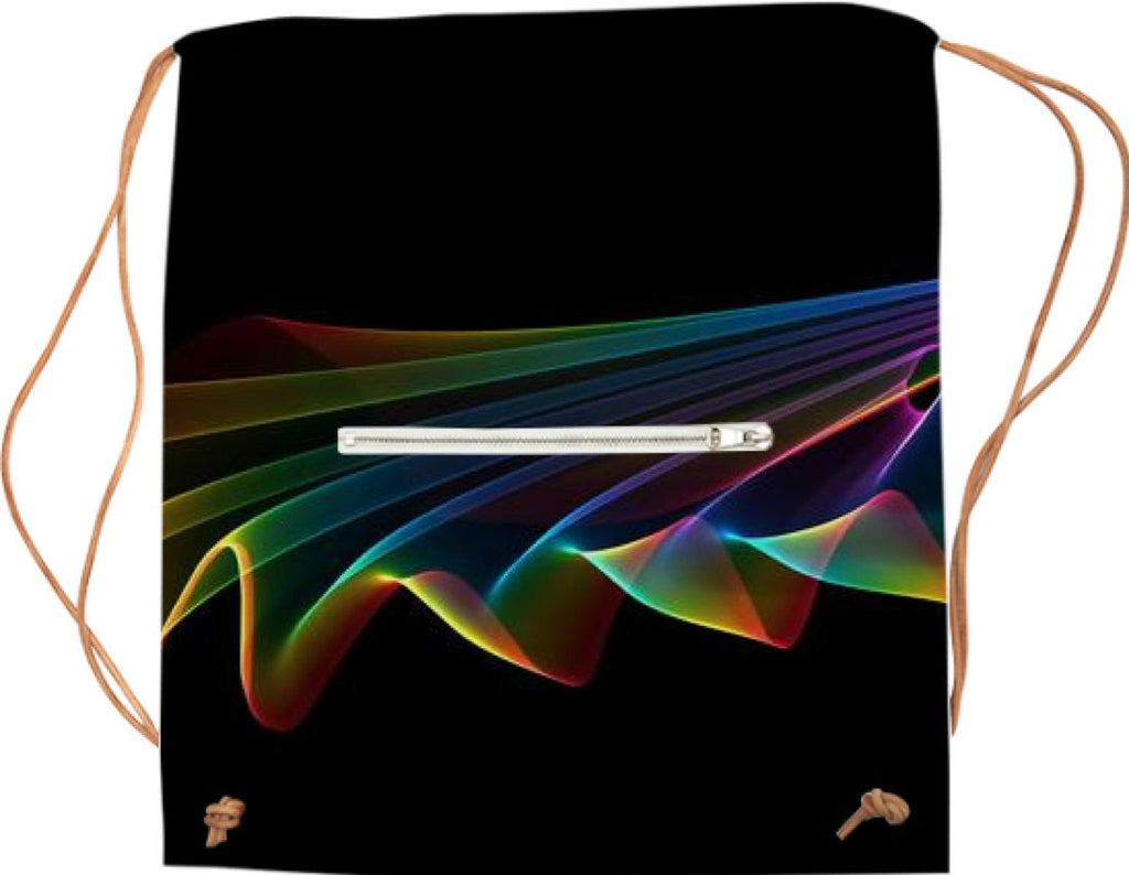 Flowing Fabric of Rainbow Light Abstract Fractal