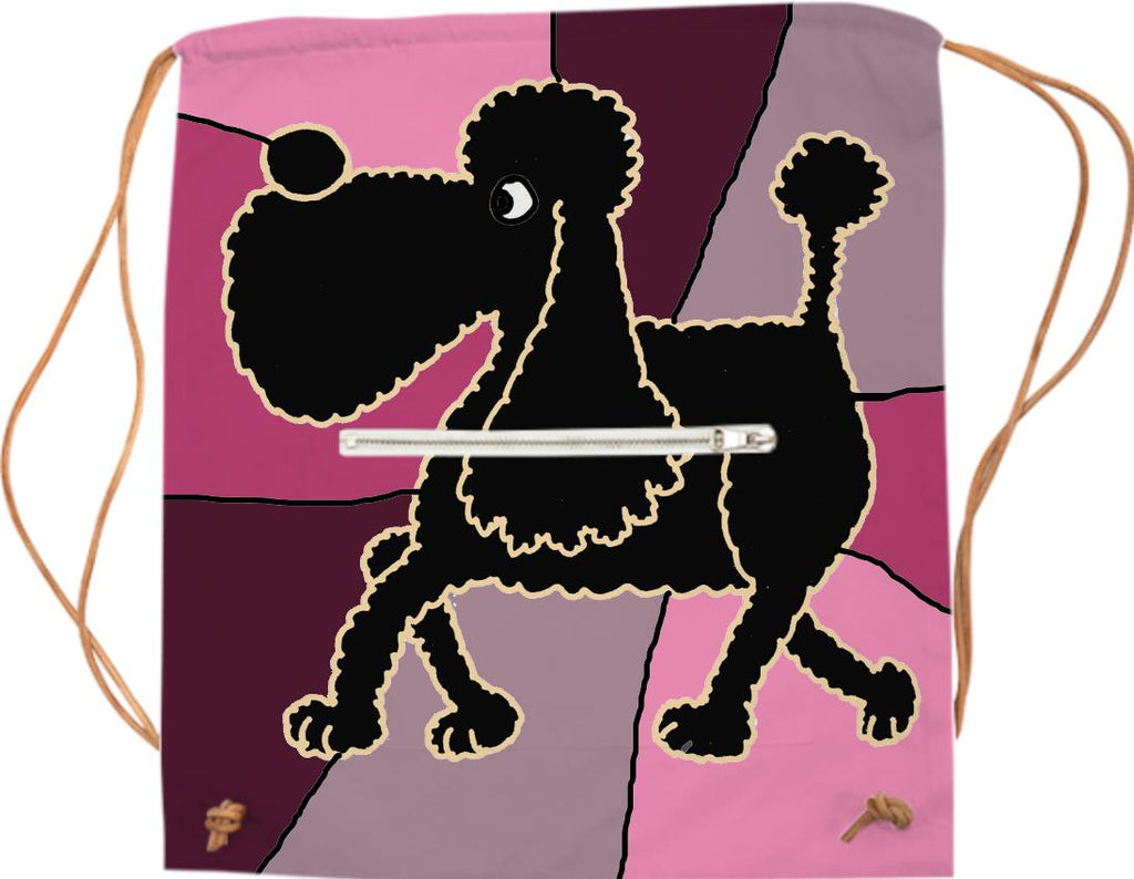 Fun Black Poodle Art Sports Bag