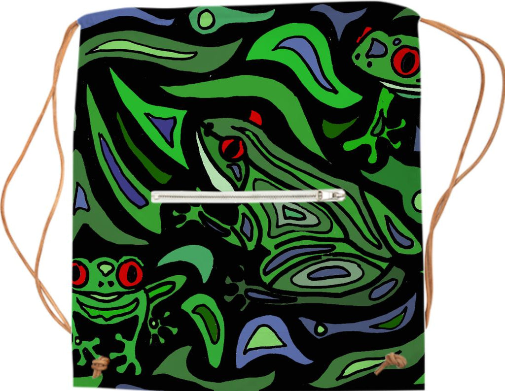 Fun Frogs Abstract Art Sports Bag
