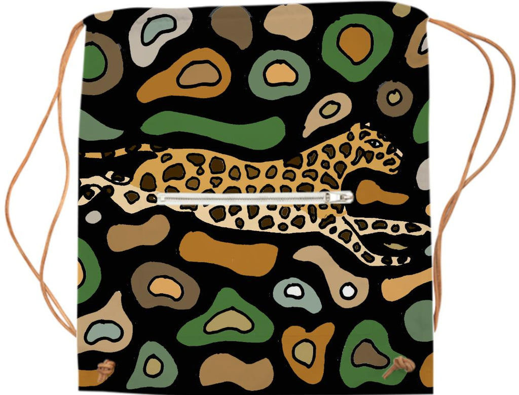 Fun Leopard Abstract Art Sports Bag