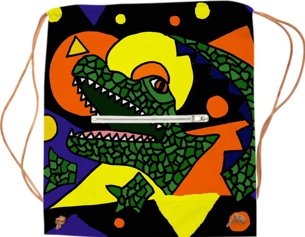Funny Alligator Abstract Art Sports Bag