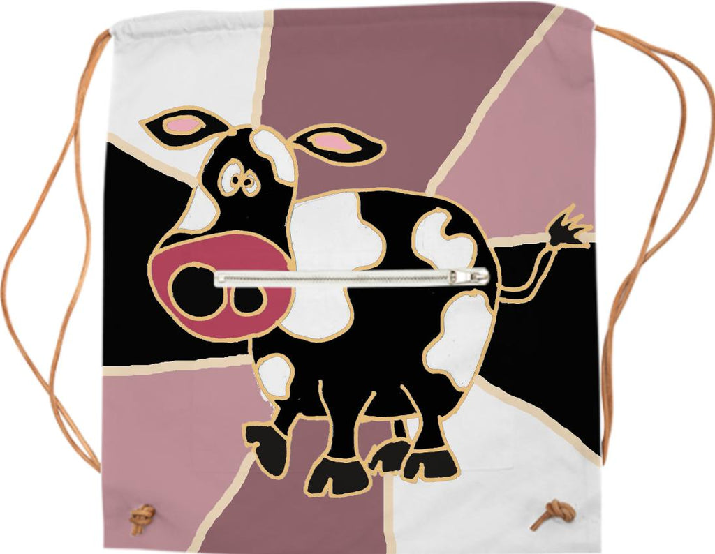 Funny Cow Abstract Art Sports Bag