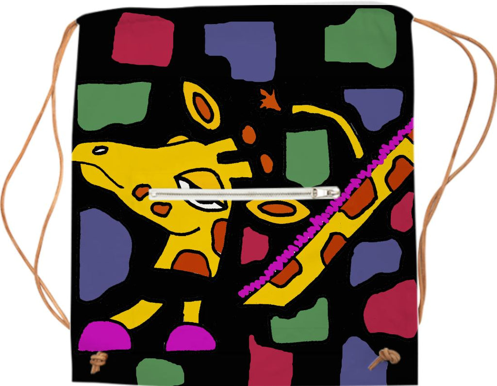 Funny Giraffe Abstract Art Sports Bag