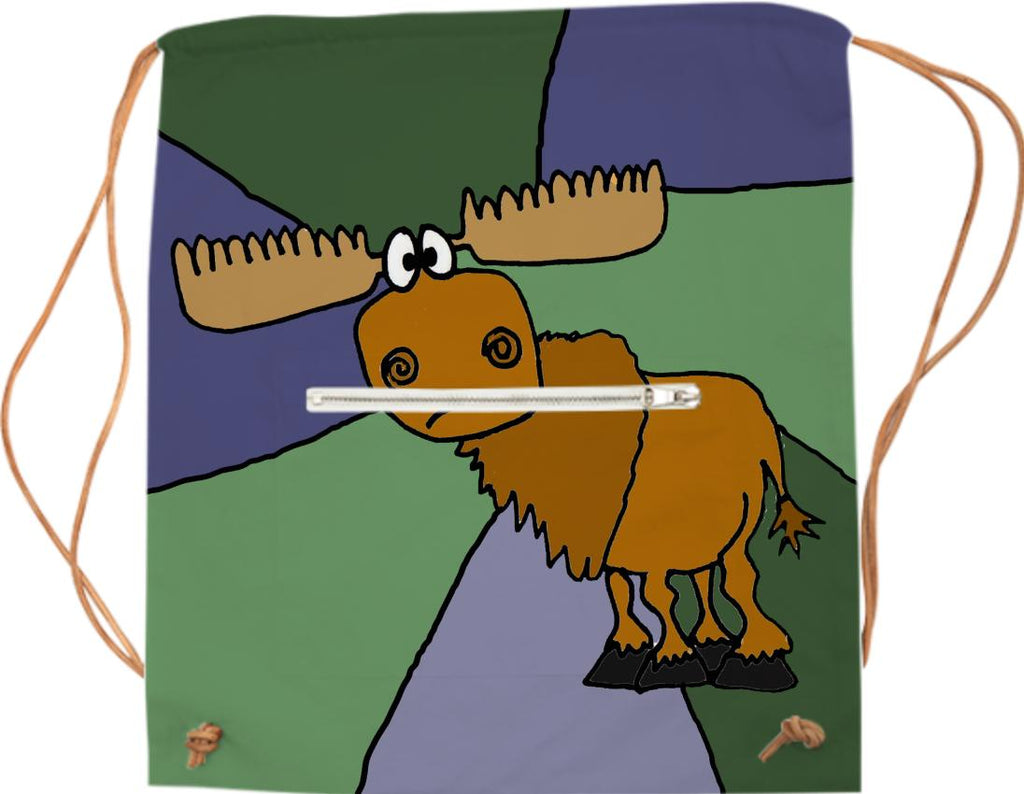 Funny Moose Art Sports Bag
