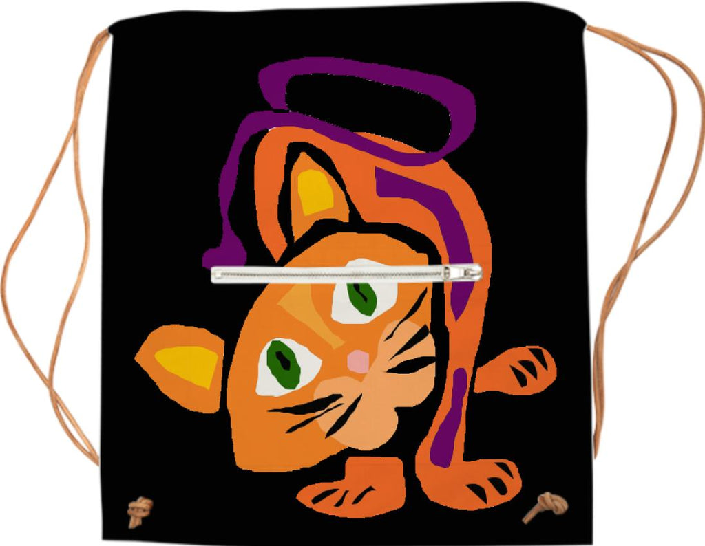 Funny Orange Cat Pop Art Sports Bag