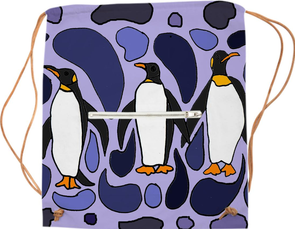 Funny Penguins Abstract Art Sports Bag