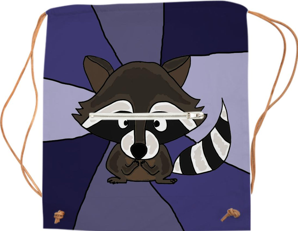 Funny Raccoon Abstract Art Sports Bag