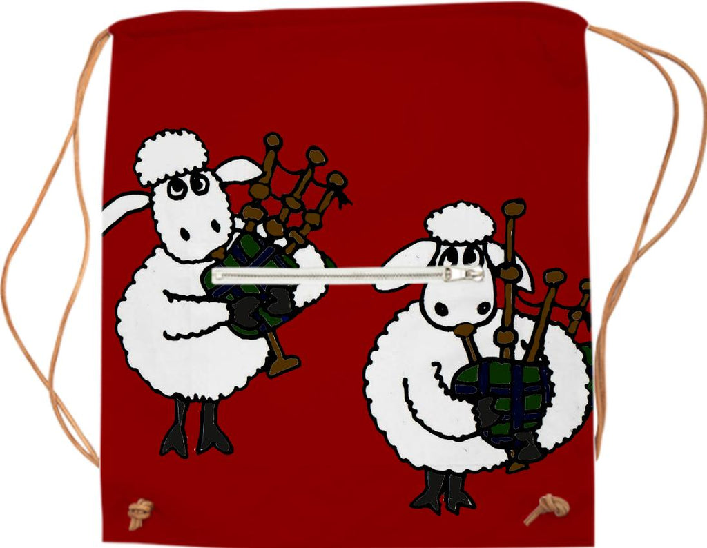 Funny Sheep Playing Bagpipes Sports Bag