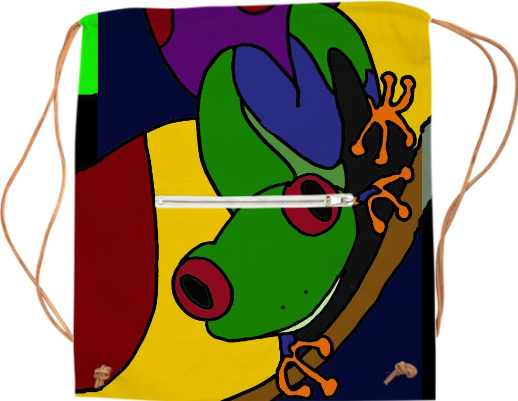 Funny Tree Frog Abstract Sports Bag