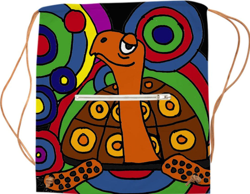 Funny Turtle Abstract Art Sports Bag