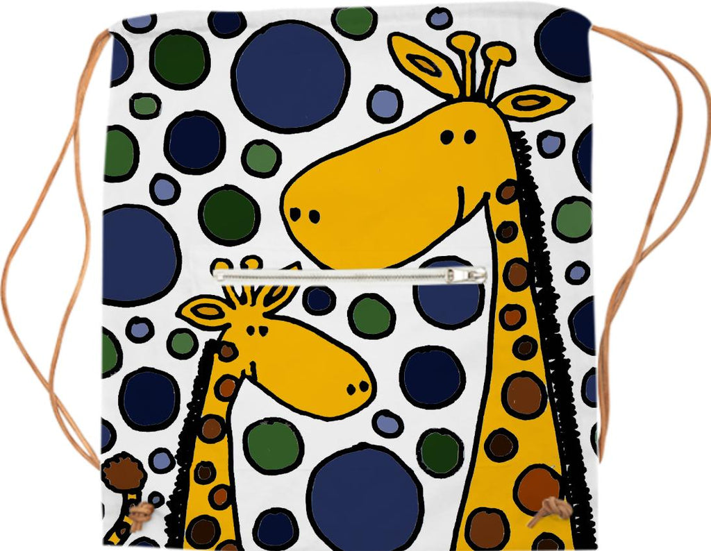 Giraffe Family Art Abstract Sports Bag