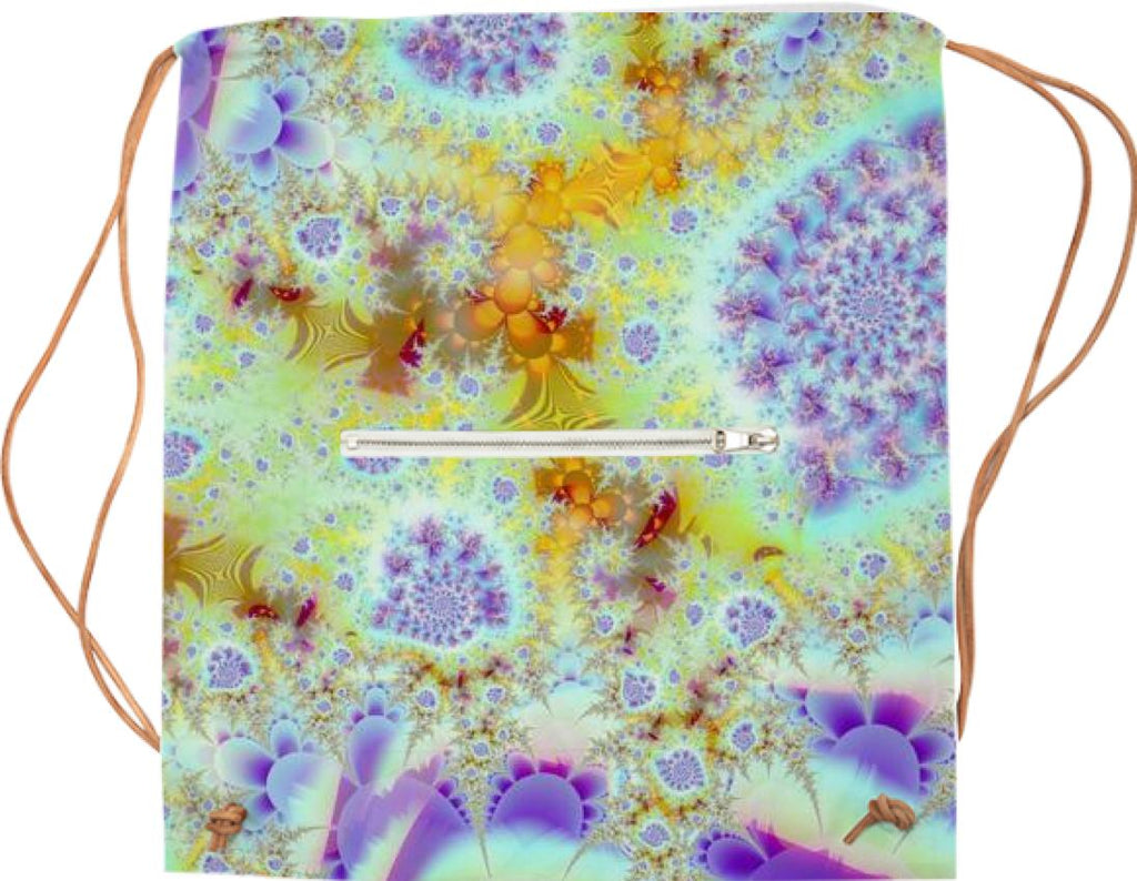 Golden Violet Sea Shells Abstract Fractal Ocean