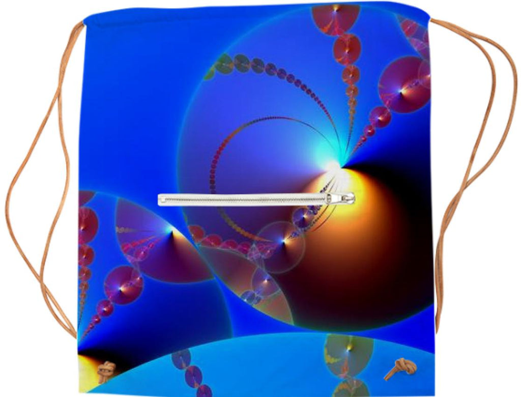 Inside Out II Abstract Azure Blue Golden Worlds