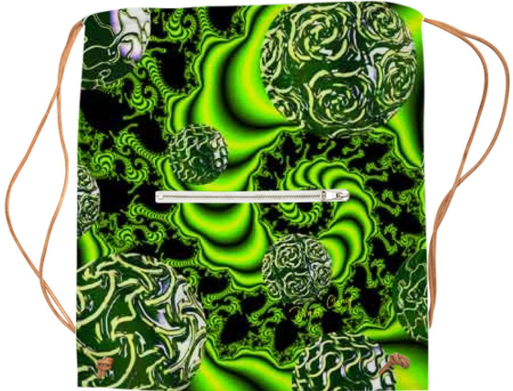 Irish Whirl Abstract Fractal Emerald Dance