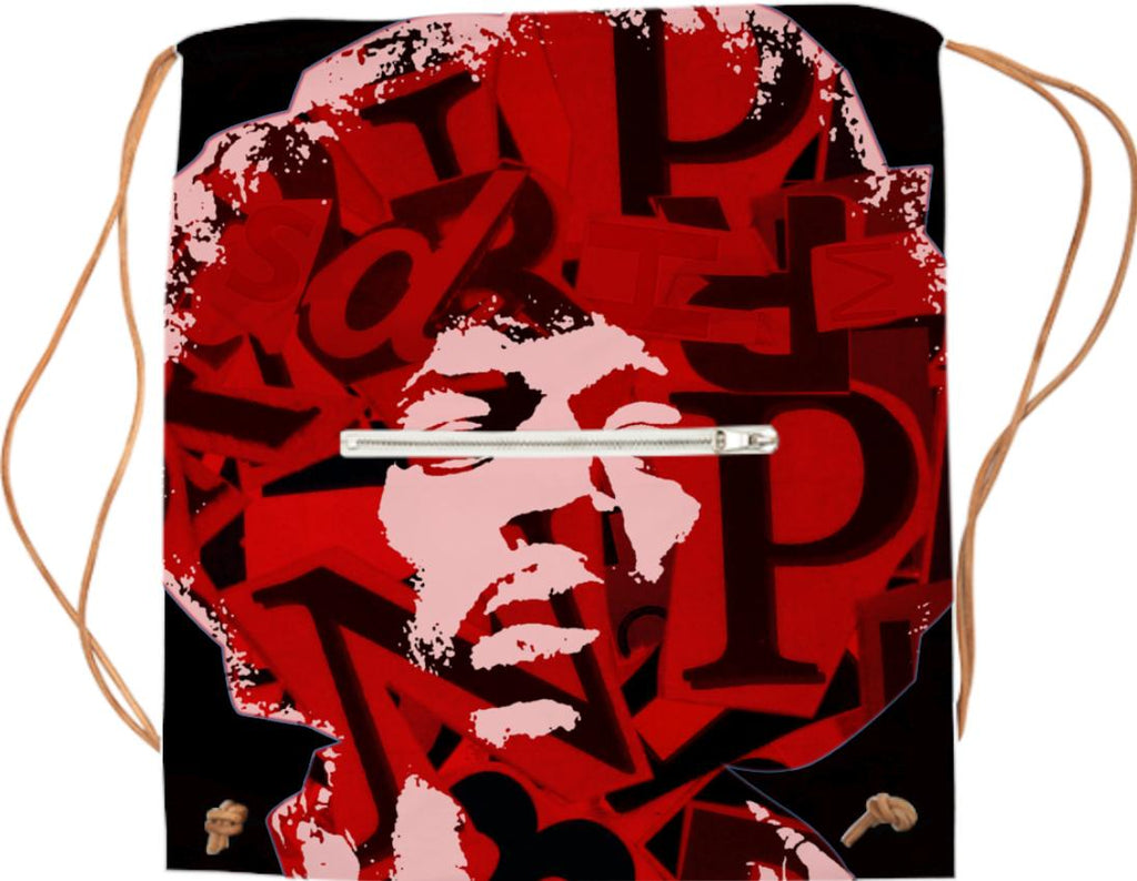 Jimi Hendrix Collage Red