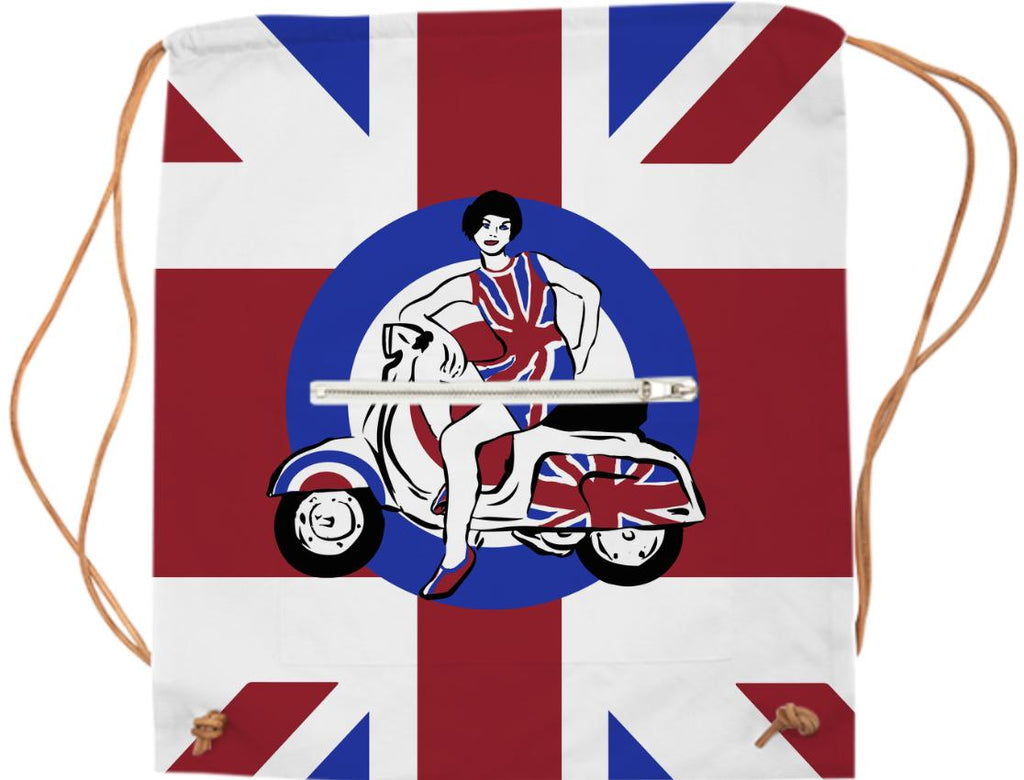 Mod scooter girl sports bag
