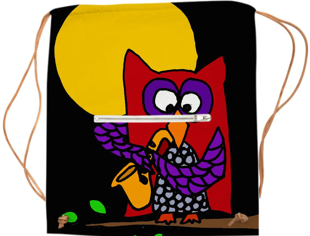 Owl Playing Saxophone Sports Bag
