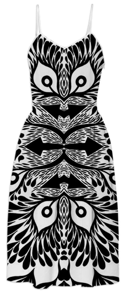 Abstract Peacock Feathers Dress