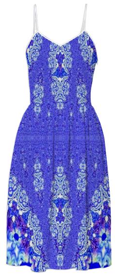 Beautiful Blue Lace Summer Dress