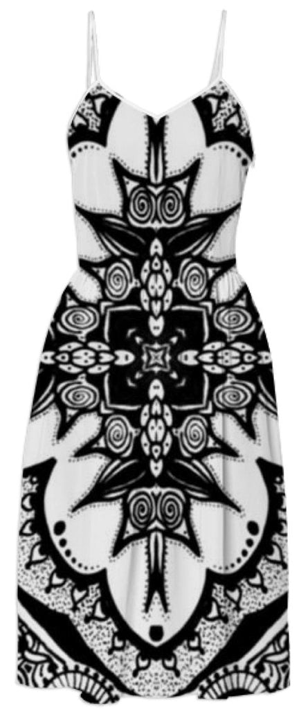 Black and White Hippy Dress