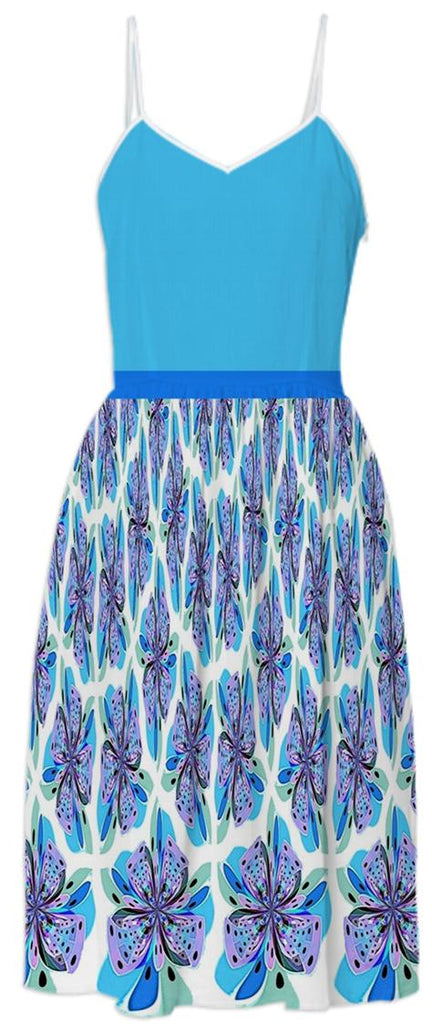 Blue Bows Summer Dress