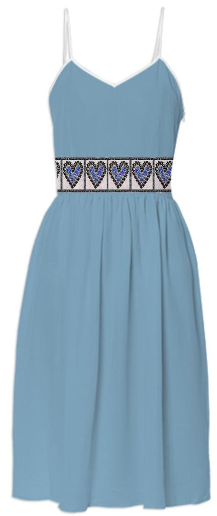 Blue Hearts Summer Dress