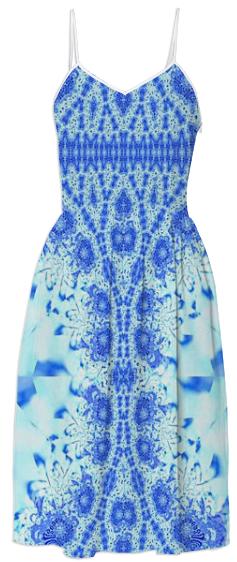 Blue Lace Summer Dress
