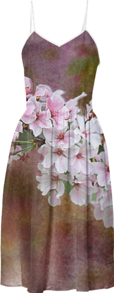 Cherry Blossom Branch Summer Dress