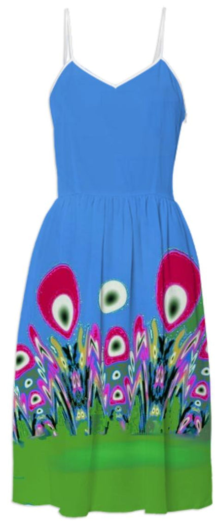 Flower Garden Digital Painting Summer Dress