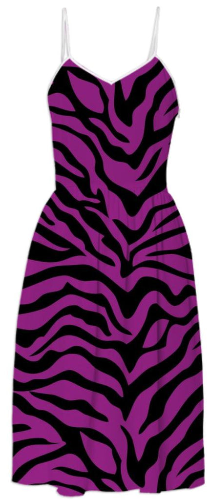Fun Purple Zebra Print Dress