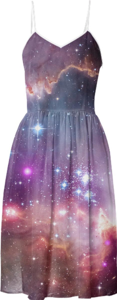 Galaxy nebula stars in space hipster summer sun dress