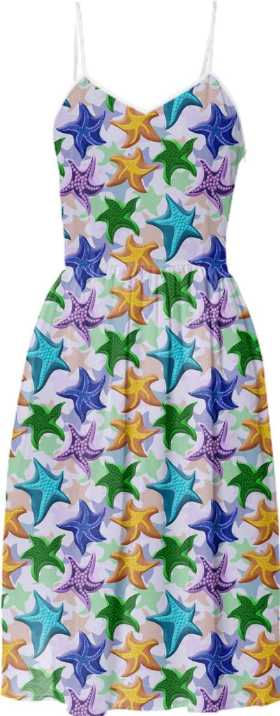 Glitter Beaded Starfish Summer Dress