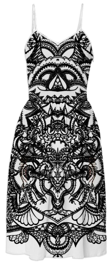Gothic Swirls Doodle Dress