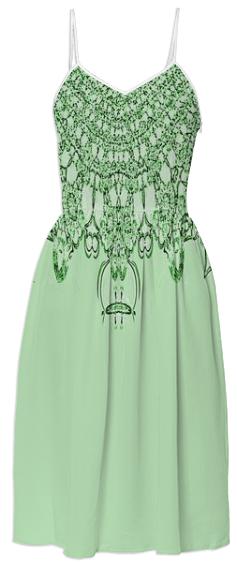 Green Lace Summer Dress
