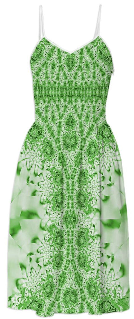 Green on Green Lace Summer Dress