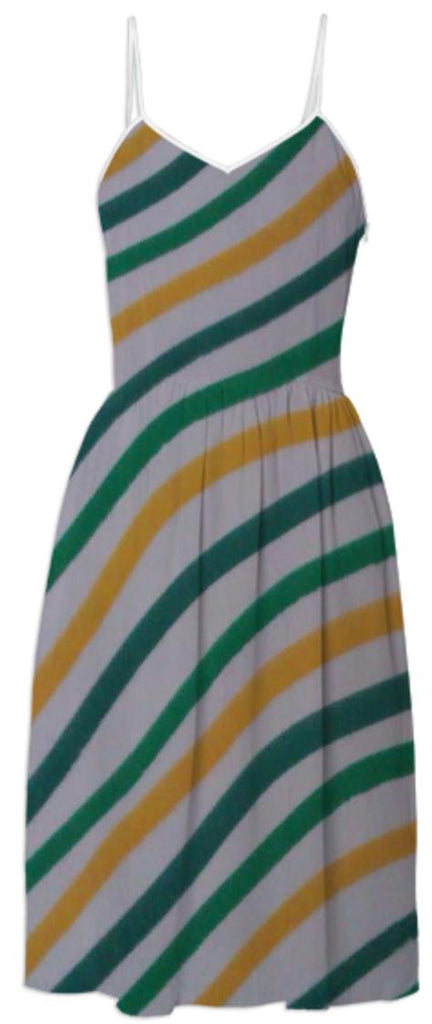Green Yellow Stripey Dress
