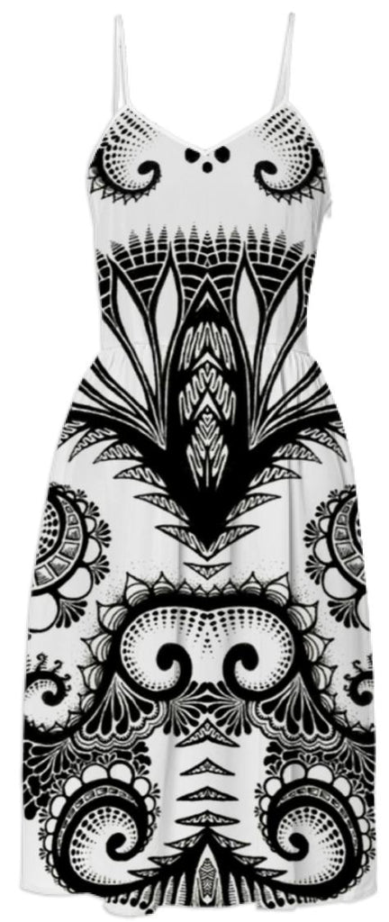 Intricate Doodle Swirls Dress