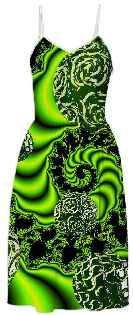 Irish Whirl Abstract Fractal Emerald Dance