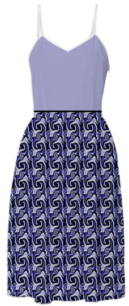 Lavender Top with Pattern Skirt Summer Dress