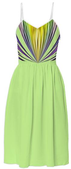 Lemon Lime Stripes Summer Dress