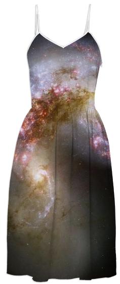 Misty Galaxy Print Dress