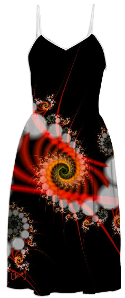 Mysterious Abstract Dance in Orange Gold White in Joy