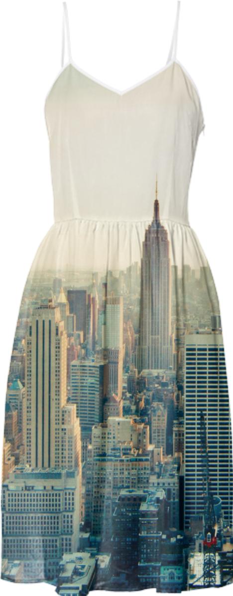 New York New York city skyline photo summer sun dress New York New York city skyline photo summer sun dress